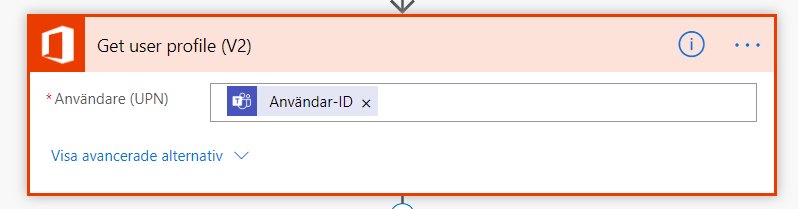 Åtgärd: Get user profile