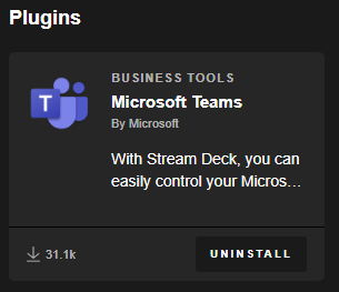 Stream Deck Plugin Microsoft Teams