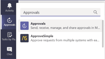 Approvals in Microsoft Teams